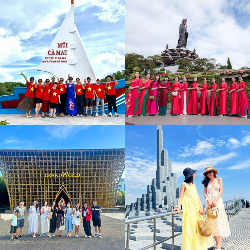 Chùm tour bay trọn gói khứ hồi, giá tốt
